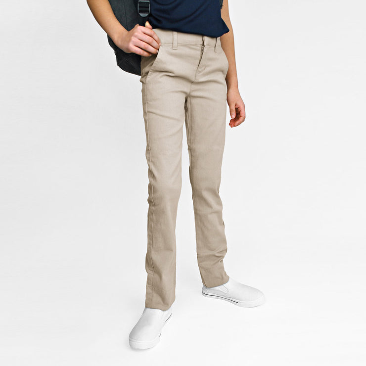 Boy's Regular and Slim Flat Front Pants and Shorts, School Uniform